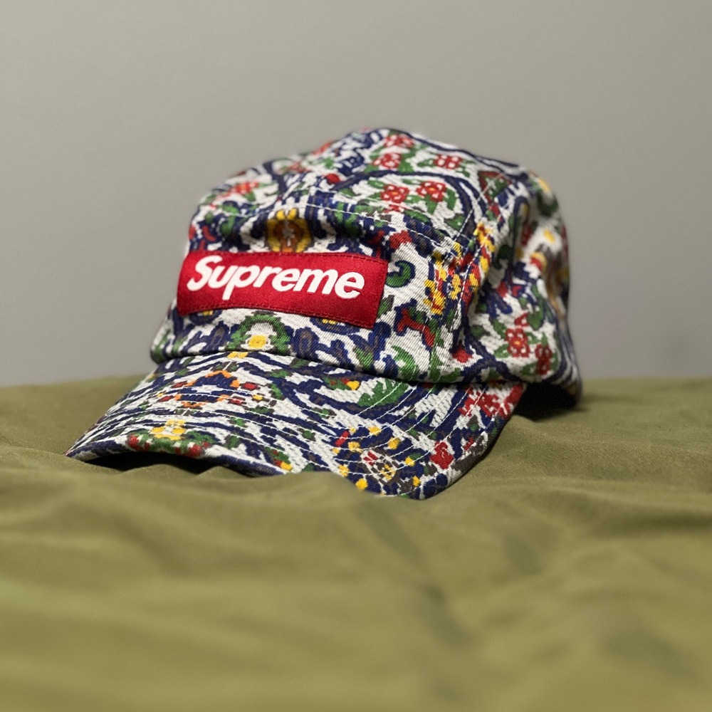 Supreme Washed Chino Twill Camp Cap ‘Tapestry’